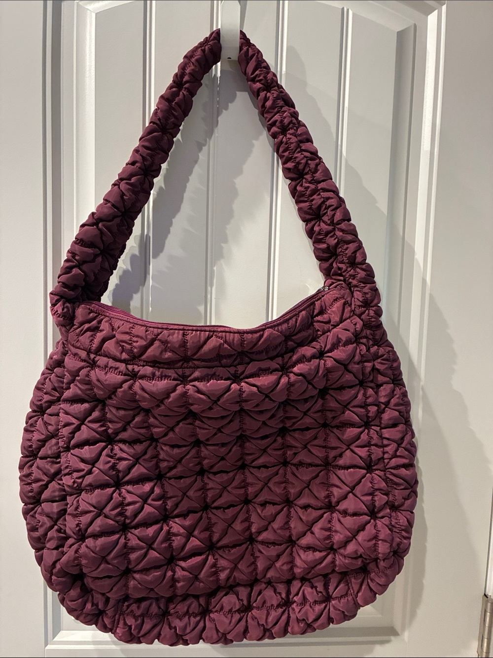 Puffer Hobo Shoulder Bag - Wild Fable Burgundy